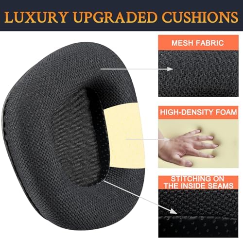 Upgrade Your Corsair Void Gaming Headset with SOULWIT Burgundy Mesh Replacement Earpads – Premium Noise-Isolating Ear Cushions for Unmatched Audio Clarity and Comfort – Effortless Installation with Long-Lasting Durability for Serious Gamers