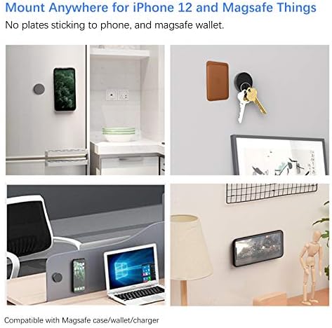 Kuaguozhe Magnetic Wall Mount for Mag Safe Accessories – Versatile Adhesive Holder for i Phone 15, 14, 13, 12 Pro Max Plus Mini – Sleek Dashboard Car Mount Enhancing Accessibility and Efficiency in Home and Office Spaces