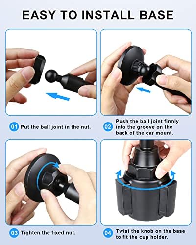 Revolutionize Your Driving Routine with the SUPERONE Mag Safe Car Cup Holder Phone Mount – Featuring 20 Ultra-Strong Magnets and an Adjustable Gooseneck for Ultimate Compatibility with i Phone 16, 15, 14, 13, 12 Series and All Smartphones – Experience Enhanced Stability, Easy Installation, and Hands-Free Navigation for a Safer Journey