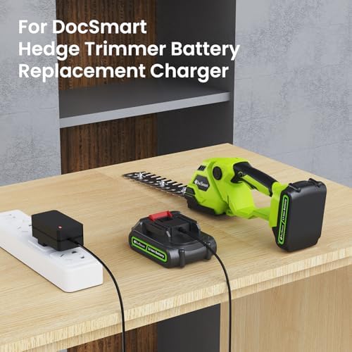 Maximize Your Gardening Efficiency with the 21 V Lithium Battery Charger for Doc Smart Electric Chainsaws and Hedge Trimmers – Rapid 1 A Power Supply for Seamless Tool Performance and Versatile Outdoor Projects