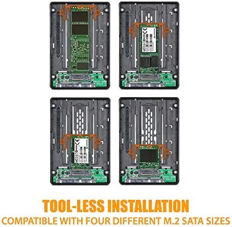 Transform Your Storage with ICY DOCK EZConvert MB703 M2 P-B | Tool-Free M.2 SATA SSD to 2.5-Inch SATA III Adapter for Enhanced Compatibility and Speed | Effortless Hot-Swap Accessory for Seamless Data Integration and Superior Performance | Durable Aluminum Design with Optimal Heat Dissipation for Maximum Reliability in Laptops and Desktops | Upgrade Your Data Transfer Experience Up to 6 Gbps with This Compact and Lightweight SSD Enclosure