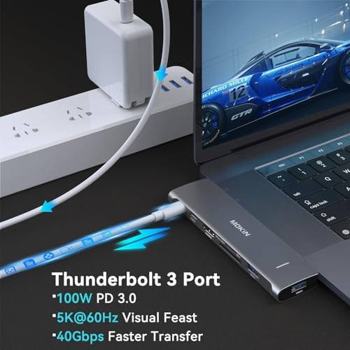 Maximize Productivity with Our 8-in-1 USB C Docking Station: Dual Display Port Multi-Monitor Adapter for Seamless Connectivity, Featuring HDMI, VGA, 2 USB A Ports, Fast USB C 2.0, and PD Charging – Perfect for Dell, HP, and Lenovo Laptops!