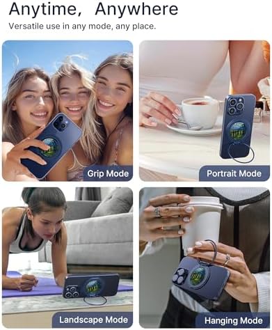 typecase Folding Phone Stand: Foldable Smartphone Holder for Desk – Ultra Thin Adjustable Kickstand – Magnetic Phone Grip Home Desk Accessories Compatible with Phone Tablets – Enhanced Compatibility and Speed