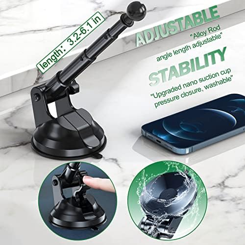 Premium Aluminum Z Fold 4 Car Mount: Dual-Mode Dashboard & Windshield Holder for Samsung Galaxy Z Fold Series and i Phone 16/15 Pro Max – Unmatched Stability & Hands-Free Convenience