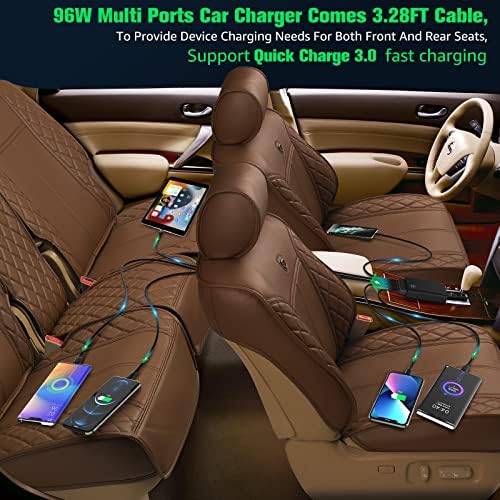 High-Power 96 W Multi-Port USB Car Charger with 4 Quick Charge 3.0 Ports – Rapid Charging Solution for Smartphones and Tablets in 12 V-24 V Vehicles – Smart Compatibility & Advanced Safety Features for Effortless On-the-Road Power Management