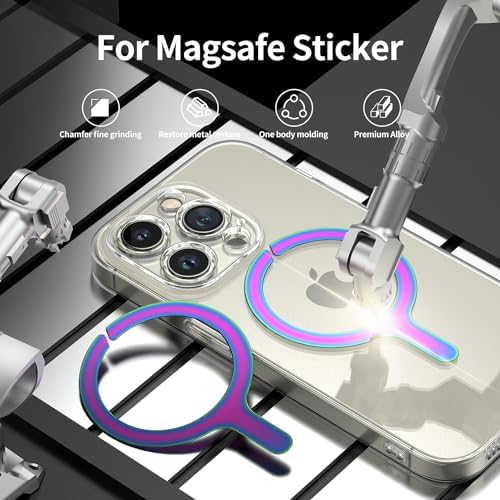Ultra-Thin Mag Safe Metal Plate Kit – 2-Pack Versatile Magnetic Adapter for Seamless Phone Case Integration, Wireless Charging, and Secure Mounting – Stylish Multicolor Finish for Enhanced Connectivity and Fast Charging Experience