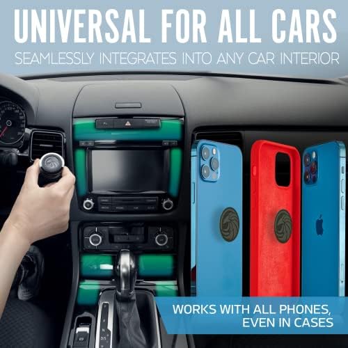 All-Metal Universal Car Phone Mount with Magnetic Grip – Secure Smartphone & GPS Holder for Dashboard – Enhance Driving Safety and Comfort – 360-Degree Rotation & Easy Installation – Compatible with All Devices