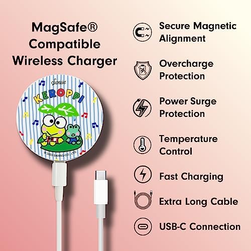 Sonix x Sanrio Hello Kitty & Care Bears Magnetic Mag Safe Charger for i Phone 12-16 Series | 6.5 ft USB-C Fast Wireless Charging Cable | Stylish, Playful, and Efficient Power Solution for Your Device