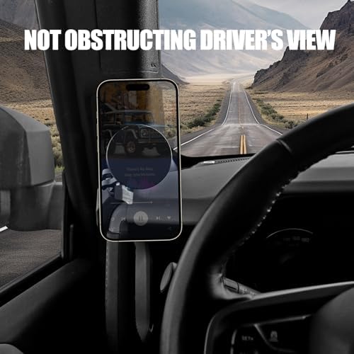 Mabett Magnetic Phone Mount for Ford Bronco (2021-2025) – 360° Adjustable Holder for Effortless Hands-Free Navigation and Communication – Ultimate Secure Grip and Seamless Integration for Enhanced Driving Comfort and Safety