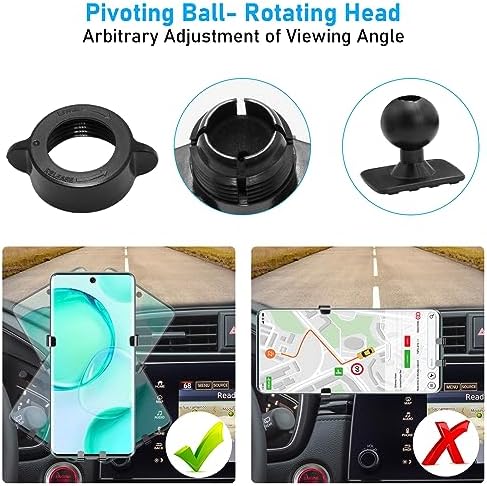 Toyota Tundra & 2 nd Gen Sequoia Magnetic Phone Holder for Air Vent (2007-2013) – Anti-Shake 360° Rotation Dashboard Stand – Premium Black Automotive Accessory for Safe Hands-Free Navigation and Streaming