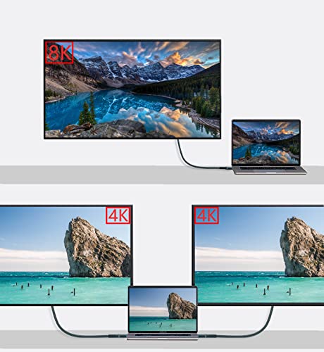 USB 4 Thunderbolt 4 Cable – 5 FT, High-Speed 40 Gbps Data Transfer, 240 W Power Delivery, 8 K Video Output Support for Ultimate Performance, Compatible with USB-C and Thunderbolt Devices – Ideal for Laptops, Monitors, and Docking Stations