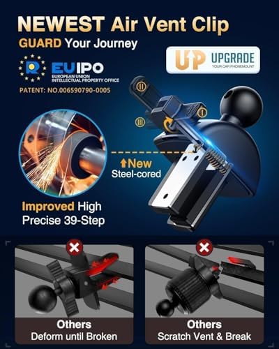 Ultimate Military-Grade VANMASS True Anti-Vibration Car Phone Holder – Secure Suction Mount for Dashboard, Windshield & Vent – Compatible with i Phone 16 Pro Max, 15, 14, 13 & Samsung Android – Enhanced Stability for Safe Driving