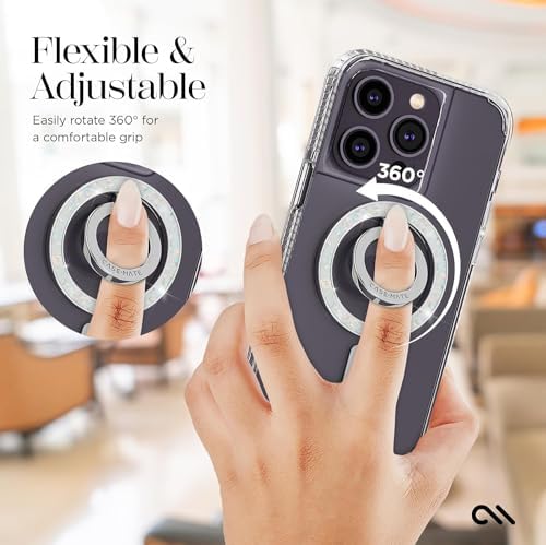 Elevate Your i Phone Experience with the Case-Mate Twinkle Diamond Magnetic Phone Ring Holder – Stylish Mag Safe Grip & Stand for i Phone 16 Pro Max, 15 Pro Max, 14, 13, 12 & Samsung S25 Ultra – Effortless One-Handed Use with Enhanced Security and 360° Rotation – Collapsible Design for On-the-Go Convenience – Compatible with All Mag Safe Devices – Transform Your Phone into a Fashion Statement – No Residue, Easy Removal, and 1-Year Warranty for Ultimate Peace of Mind