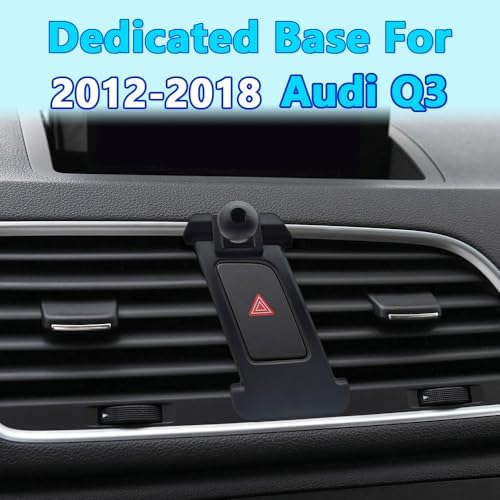 TTMIC Premium 360-Degree Rotation Car Phone Holder for Audi Q3 (2012-2018) – Non-Slip Smartphone Cradle Mount for Enhanced Navigation and Interior Elegance