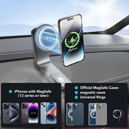 Elevate Your Driving Experience with the VICTORY & GIFT 15 W Mag Safe Car Charger – Premium Magnetic Wireless Charging Solution for i Phone 12-16 Series – Fast, Reliable, and Effortlessly Stylish Mounting for Uninterrupted Connectivity on the Road