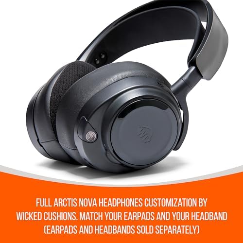 Revamp Your Sound with Wicked Cushions Red Speaker Plates for Arctis Nova Headsets | Ultimate Compatibility for Pro Wireless, Pro Wired, Nova 7, 7 X, and 7 P Models | Enhance Style and Audio Quality Seamlessly | Experience Unmatched Comfort and Effortless Installation | Upgrade to Superior Performance Today