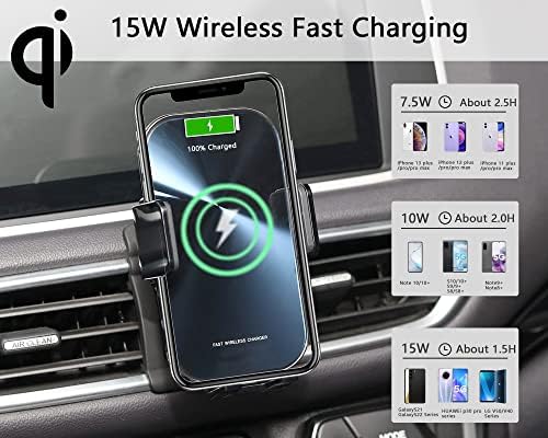 Audi A3, S3, RS3 2014-2020 Wireless Car Phone Holder with 15 W Fast Charging – Auto-Clamping Mount for Air Vent/Dashboard, Premium Compatibility with i Phone, Samsung, LG – Elevate Your Driving Experience with Secure Power and Style