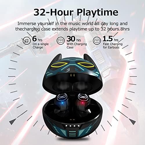 Kids Bluetooth 5.3 Wireless Earbuds with Touch Control – Adorable Pink Kitty Charging Case, IPX5 Waterproof Design, Hi-Fi Stereo Sound, Built-in Microphone for Clear Calls – Perfect for Young Music Lovers and Gamers