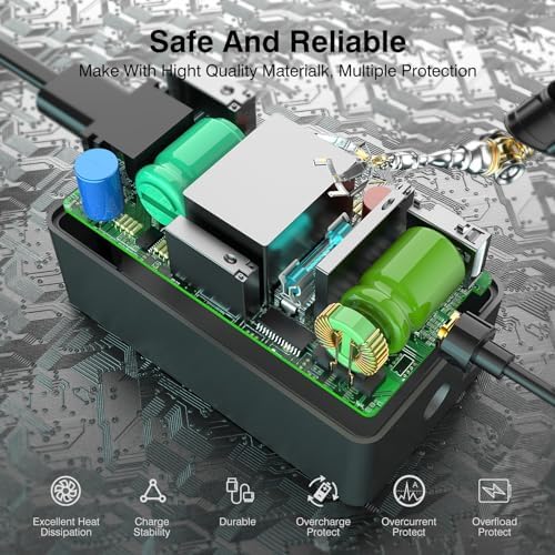 Ultimate 65 W Surface Pro Charger – Fast, Reliable Power Supply for Microsoft Surface Pro 3 to 9 & Surface Book with 10 ft Cord – Dual USB Charging, Enhanced Safety Features, and Universal Compatibility for All Models – Ideal Travel Companion and Perfect Gift for Surface Users