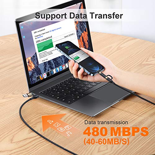 MJEMS 4-in-1 USB C Multi Fast Charging Cable – PD 60 W Nylon Braided Cord for Ultimate Device Compatibility – 3 A Fast Sync Charger Adapter for Laptops, Tablets, and Phones (6.6 FT) – Durable and Tangle-Free Charging Solution for Modern Tech Users