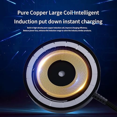 HYDGYC 15 W Mag Safe Wireless Charging Pad – Ultimate Fast Charging Solution for i Phone 16 Series & Air Pods – Sleek Black Design with 3.3 ft Cable – Effortless Magnetic Alignment for Tangle-Free Power – Compatible with i Phone Models 12, 13, 14 & More – Elevate Your Charging Experience with Reliable Speed and Style