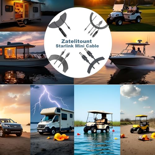 Starlink Mini 3 in 1 Waterproof DC Power Cable – 10 FT USB-C Car Charger for Enhanced Connectivity & Speed, Versatile Charging Solutions for Your Starlink Mini System, Durable Power Accessories for Home, Vehicle, and Outdoor Use