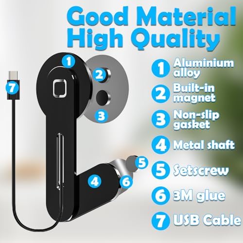 Sleek Aluminum Laptop Phone Holder with 15 W Fast Wireless Charger – Magnetic Mount for i Phone 12/13/14/15 Series – Modern Minimalist Monitor Clamp for Elevated Workspace Efficiency and Style