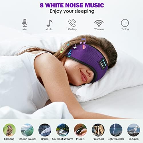 Ultimate Bluetooth Sleep Mask with Built-In Headphones – Perfect for Side Sleepers Seeking Uninterrupted Relaxation – Advanced Wireless Eye Cover for Enhanced Sleep Quality – Soft, Breathable Fabric for All-Night Comfort – Rechargeable Battery for Extended Playback – Ideal Travel Companion for Music Lovers and Restful Sleep