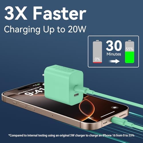 20 W Dual-Port USB-C Fast Charger with 6.6 FT Cable – Ultimate Power Solution for i Phone 15/16 Pro Max & Android Devices – Efficient Travel Companion Designed for rapid charging, this 20 W Dual-Port USB-C Charger ensures your i Phone 15/16 Pro Max and Android devices stay powered up with maximum efficiency. Featuring a generous 6.6 FT USB-C to C cable, this charger eliminates the inconvenience of short cords while allowing you to multitask with ease. Its dual-port design offers the ability to charge two devices simultaneously, making it ideal for busy professionals and frequent travelers. Enjoy broad compatibility across multiple Apple and Android devices, ensuring versatility for all your charging needs. The compact and lightweight structure of this charger enhances portability, making it an essential accessory for your on-the-go lifestyle. Built with high-quality materials, this charger prioritizes durability and safety, giving you peace of mind while delivering fast charging performance. Elevate your charging routine and stay connected wherever life takes you with this indispensable charging solution.
