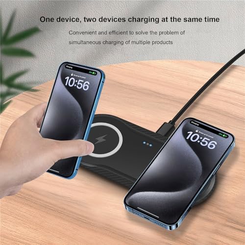Ultimate 30 W Dual Wireless Charging Pad – Fast, Sleek & Compatible with i Phone 15/14/13/12/XR, Galaxy S24/S23/S22/S10, Google Pixel 8/7/6 & More – Adapter Included for Effortless Charging of Air Pods Pro 3/2 & Galaxy Buds – Enhance Your Charging Speed and Style