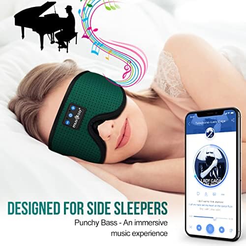 Ultimate Bluetooth Sleep Mask with High-Definition Sound: Perfect for Side Sleepers Seeking Unmatched Comfort and Entertainment – Experience Enhanced Connectivity, Crisp Audio, and Stylish Relaxation for Restful Nights and Mindful Moments – Ideal Gift for Music Lovers and Meditative Souls