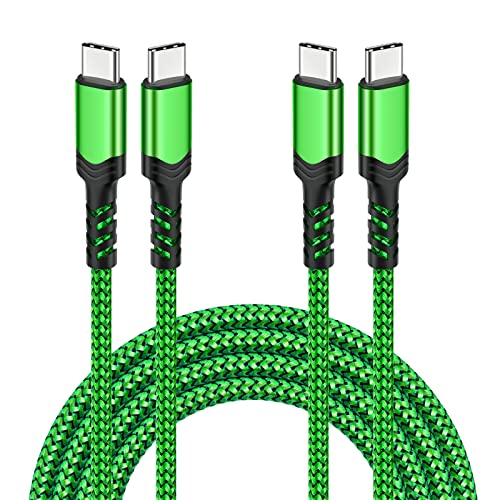 10 ft USB C to USB C Charging Cable – Fast 60 W Power Delivery Braided Cord for Galaxy S23 Ultra, i Phone 15/16, i Pad Pro, Mac Book – Durable, Tangle-Free Design in Purple, Green, Blue, Pink for Maximum Flexibility and Style