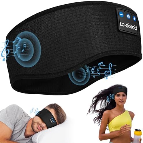 Revolutionary Wireless Sleep Headband with HD Sound: Ultimate Comfort Bluetooth Earphones for Relaxation, Fitness, and Travel – Sweat-Resistant Eye Mask for Active Lifestyles and All-Night Use