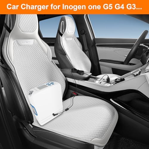 10 ft High-Performance Car Charger for Inogen One G2, G3, G4, G5 – Reliable 12 V Power Cord Replacement for Models BA-306, BA-301, BA-302, BA-303 – Ultimate Travel Companion for Oxygen Therapy Users