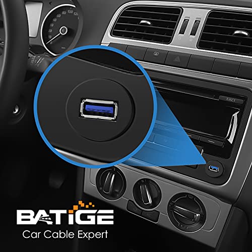 Enhance Your On-the-Road Connectivity with BATIGE 5-Pack Waterproof USB 3.0 Male to Female Flush Mount Extension Cables – 1 ft Durable High-Speed Data Transfer for Cars, Trucks, Boats & Motorcycles – Streamlined Design for Neat Installations and Superior Device Management