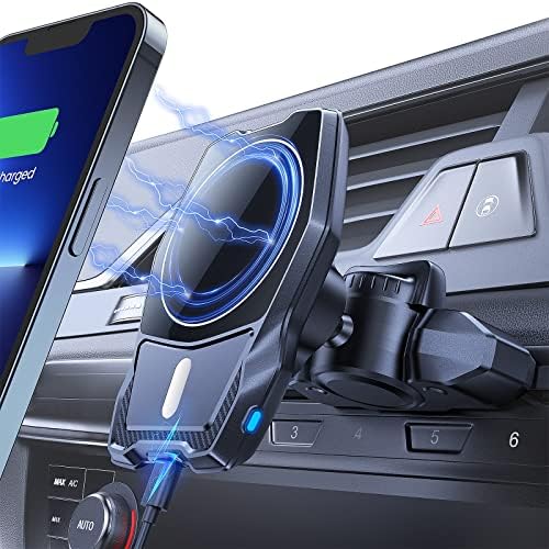 OQTIQ Magnetic Wireless Charging Car Mount for CD Slot – Fast, Secure i Phone Holder with Mag Safe Compatibility and Sleek Design for Effortless Navigation and Charging on the Go