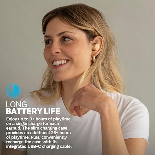 JLab Go Air Tones+ True Wireless Earbuds – Ultimate Bluetooth Audio Experience with 32+ Hours Playtime, Effortless Auto Pairing, Customizable EQ3 Sound Profiles, and Touch Control Functionality in Chic Earthtone Design – Ideal for Active Lifestyles and All-Day Wear Comfort