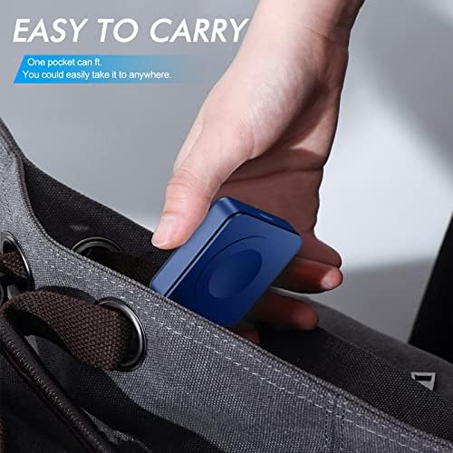 Dual-Purpose MFi-Certified USB A Fast Charger for Apple Watch & i Phone – 3.3 FT Wireless Charging Solution in Elegant Blue for Seamless Device Powering and Enhanced Compatibility with Air Pods