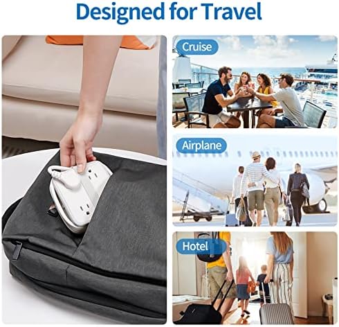 NTONPOWER 8-Outlet Flat Plug Power Strip with 45 W USB-C Fast Charging Port – Compact Multi-Device Extender with 5 ft Cord, Ideal for Home and Travel, Compatible with i Phone, Mac Book Pro, Tablets, and Samsung – Smart Design for Organized Charging Solutions