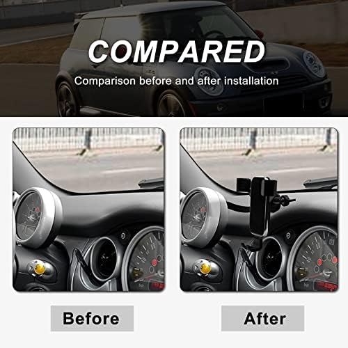 KUNGKIC Aluminum Car Cradle for Mini Cooper R50 R52 R53 – Versatile Rotatable Phone Holder with Foldable Design, Fits 3.5-5.5 Inch Smartphones – Stylish Red Interior Accessory for Enhanced Driving Experience and Safety
