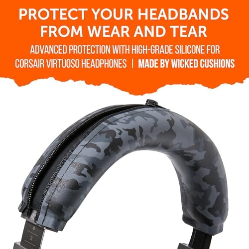 Transform Your Corsair Virtuoso Headphones with the WC Band Z V2 Silicone Headband Cover – Premium Machine Washable Accessory for Enhanced Comfort, Durability, and Flawless Aesthetics – Perfect Fit for Wireless, XT, and SE Models – Say Goodbye to Flaking Leather and Hello to Effortless Maintenance and Style
