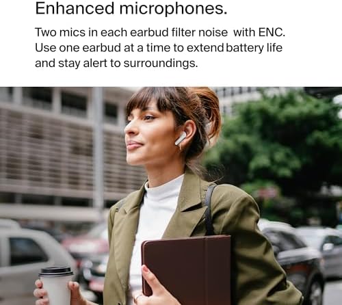 Belkin Sound Form™ Motion True Wireless Earbuds with Dual Microphone – Crystal Clear Calls & IPX5 Water-Resistant Design – Wireless Charging Case for Ultimate Convenience – Perfect Bluetooth Headphones for i Phone & Samsung Users – Enhanced Sound Quality for Active Lifestyles