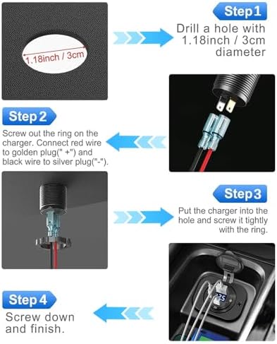 Upgrade Your Charging Game with the 12 V Waterproof USB Outlet – 3-Port Fast Charger Featuring PD3.0 & QC3.0 for Cars, Boats, RVs, and More – Durable Aluminum Alloy Design with Integrated Switch & Voltmeter for Ultimate Convenience and Performance