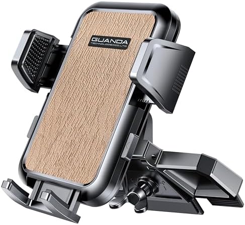Universal CD Slot Car Phone Mount by GUANDA TECHNOLOGIES – Premium Adjustable Anti-Slip Holder for i Phone & Android Devices with Versatile Air Vent Clip for Safe Navigation and Enhanced Accessibility