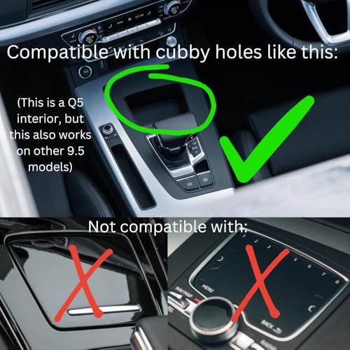 Audi Q5, SQ5 & A5 B9.5 Premium Wireless Charger Mount – Fast, Secure, Hands-Free Convenience for i Phone & Android Users – Elevate Your Driving Experience with Effortless Charging and Navigation Access – Sleek, Easy-to-Install Design for 2020+ Models