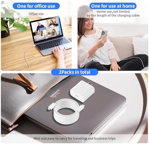 Revolutionize Your Charging Routine with the 30 W Dual USB-C Charger Set for i Phone 16 & 15 Pro Max – Ultra-Fast Charging Blocks and 10 FT Cables Tailored for On-the-Go Power Needs – Compact, Safe, and Reliable Solution for Busy i Phone Users – Stay Connected Without Delay
