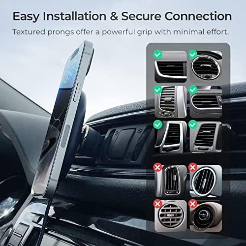 i Ottie Velox Magnetic Wireless Car Mount for Mag Safe i Phones 12-15 Series – Fast Charging, 360-Degree Rotation & Sleek Design for Ultimate Driving Convenience