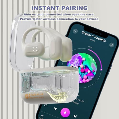 Revolutionary Open Ear Wireless Bone Conduction Headphones with Earhooks – Sport-Ready Bluetooth Earbuds for Active Lifestyles, Enhanced Comfort, and Surroundings Awareness, Perfect for Workouts and Daily Use