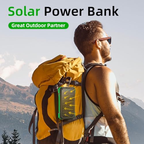 High-Capacity 49,800 m Ah Solar Power Bank with QC3.0 Fast Charging – Ultimate Wireless Portable Charger for Outdoor Adventures with Built-In Cables & Multiple Outputs for All Smartphones and Devices