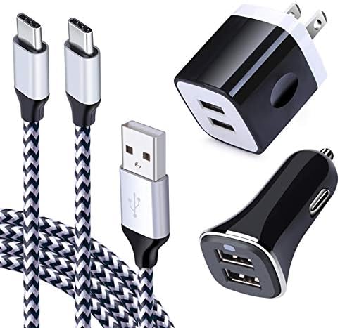 Rapid Charge Dual-Port Type C Car Charger for Samsung Galaxy Devices – Optimized for S22 Ultra, S21, S20 FE, Note 20/22, and A Series – Includes Premium Charging Cable for Effortless Power Delivery and Travel Convenience
